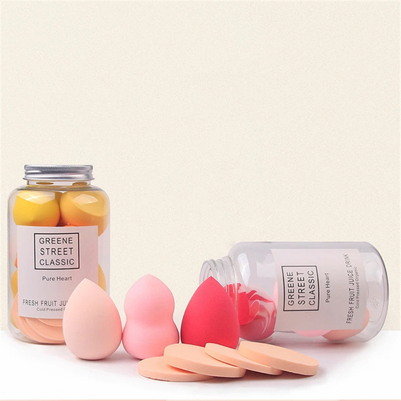 The new gourd puff 10Pcs/ set of wet and dry water use large color makeup eggs makeup tools
The new gourd puff 10Pcs/ set of wet and dry water use large color makeup eggs makeup tools