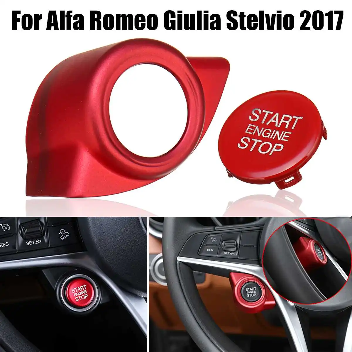 2pcs Engine Start Stop Push Button Ring Trim Frame Cover for Alfa Romeo Giulia Stelvio 2017 Car Styling Interior Stickers
2pcs Engine Start Stop Push Button Ring Trim Frame Cover for Alfa Romeo Giulia Stelvio 2017 Car Styling Interior Stickers