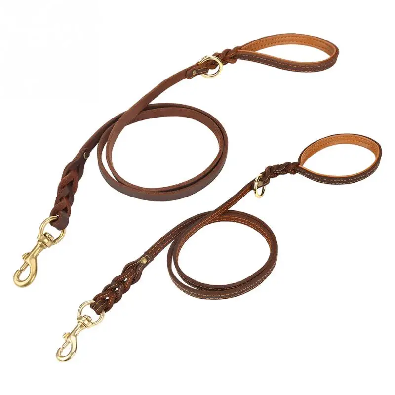 New Style Braided Leather Dog Leash Pet Walking Training Leads Brown Color Strap For Small Medium Large Pet Dog Training rope
New Style Braided Leather Dog Leash Pet Walking Training Leads Brown Color Strap For Small Medium Large Pet Dog Training rope