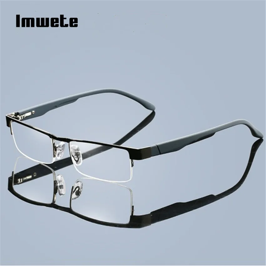 Imwete Reading Glasses Men Business Hyperopia Alloy Half Frame Eyeglasses Prescription Eyeglasses +1.0 2.0 3.0 3.5 4.0
Imwete Reading Glasses Men Business Hyperopia Alloy Half Frame Eyeglasses Prescription Eyeglasses +1.0 2.0 3.0 3.5 4.0