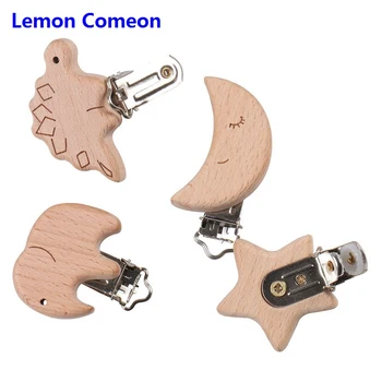 5PCS Wooden Cute Pacifier Clips Wood Beads Star Bear Cat Elephant Funny Nipple Pacifier Holder Clip Clasps for DIY Teether Chain
5PCS Wooden Cute Pacifier Clips Wood Beads Star Bear Cat Elephant Funny Nipple Pacifier Holder Clip Clasps for DIY Teether Chain