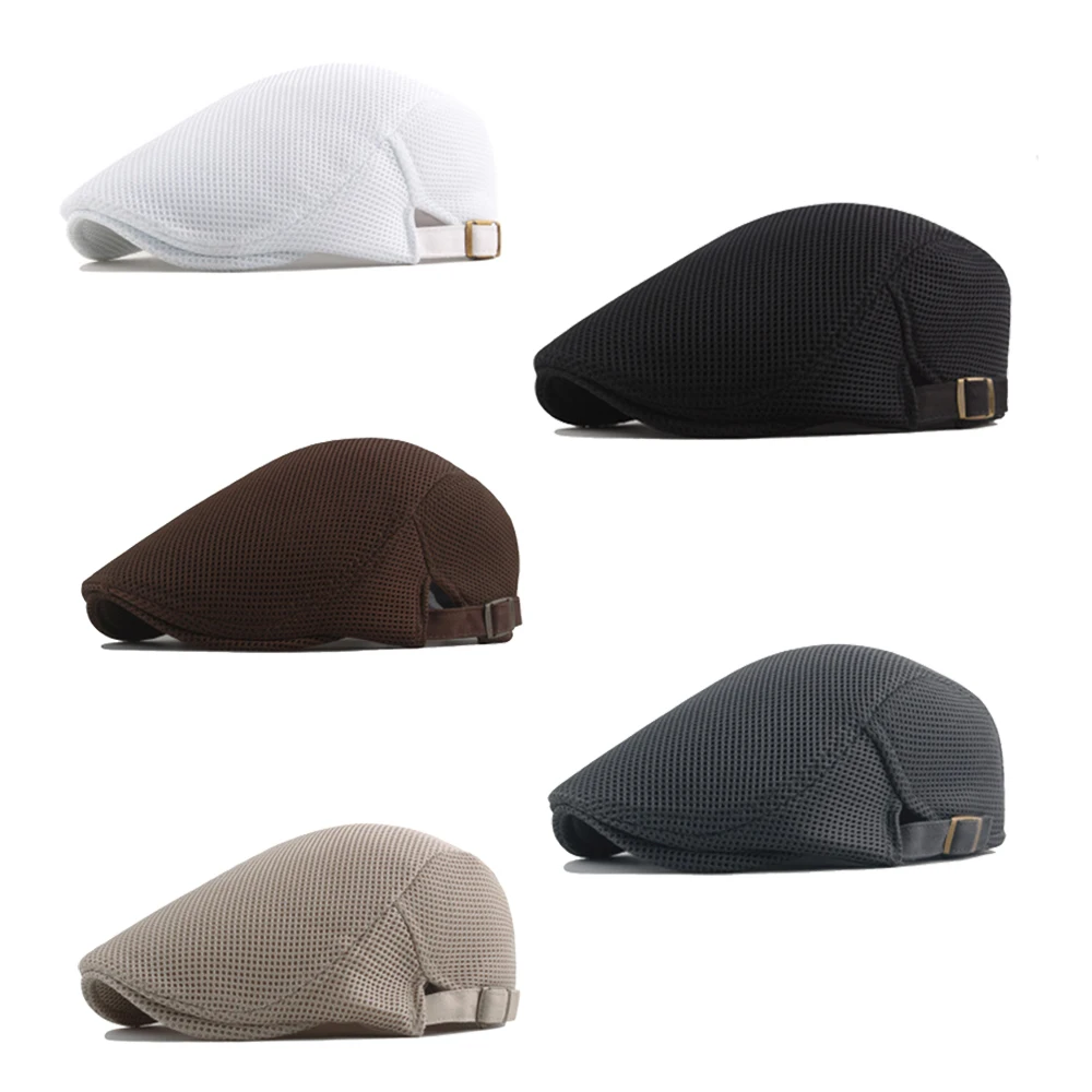 New For Summer Breathable 5 Options 2019 Fashion Men Women Casual Beret Hat Flat Cap Hat Adjustable Mesh Caps
New For Summer Breathable 5 Options 2019 Fashion Men Women Casual Beret Hat Flat Cap Hat Adjustable Mesh Caps