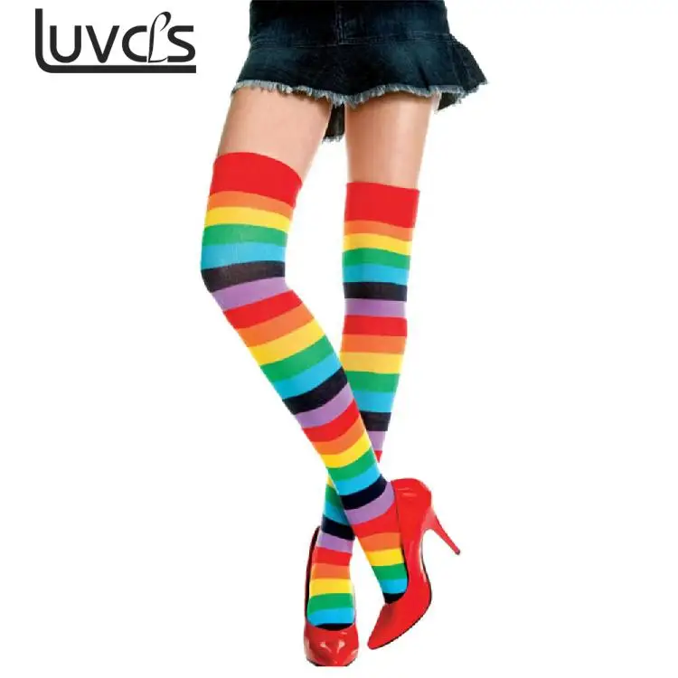 LUVCLS Knee High Socks Women Cute Cotton Thigh High Mixed Rainbow Striped Long Stockings Knitted Ladies Women Long Knee Stocking
LUVCLS Knee High Socks Women Cute Cotton Thigh High Mixed Rainbow Striped Long Stockings Knitted Ladies Women Long Knee Stocking