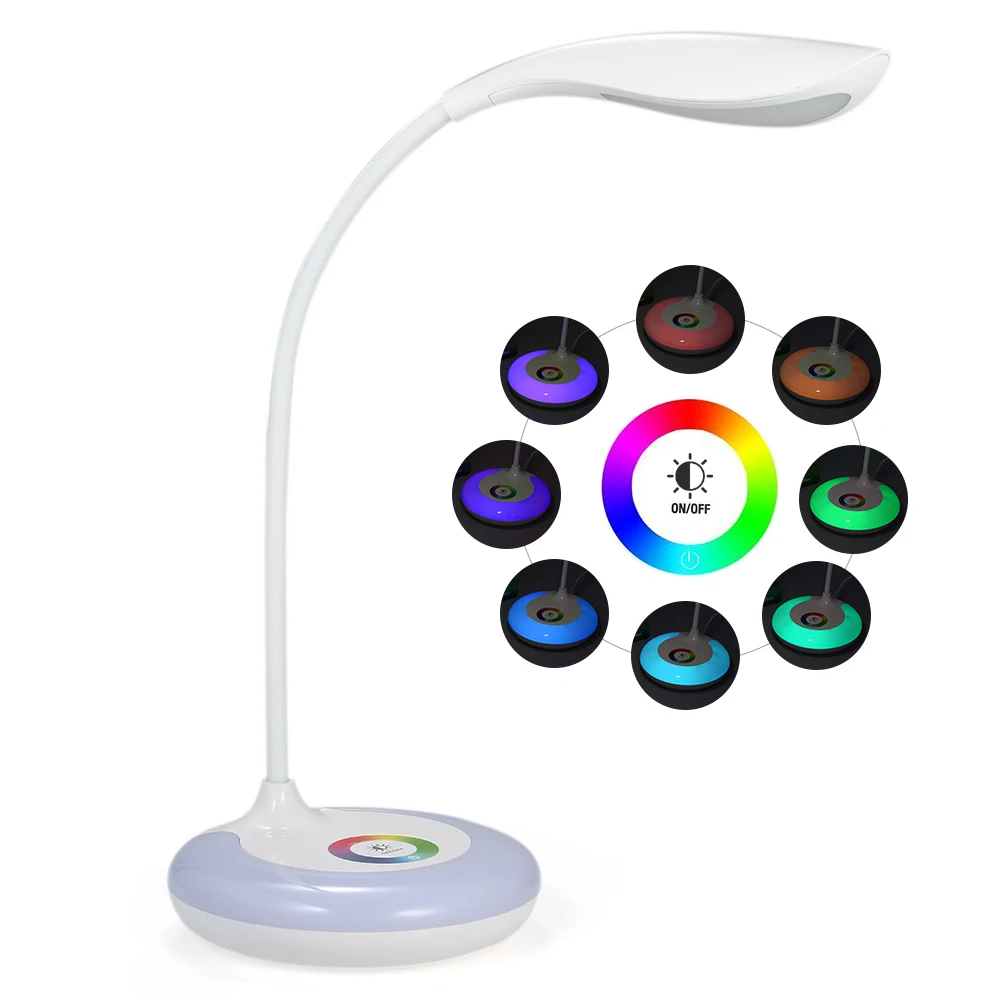 USB Reading Lamp AC100-240V Kids LED White + RGB Touch Dimmable Desktop Light 360 Flexible Gooseneck Eye Protection Night Lamp
USB Reading Lamp AC100-240V Kids LED White + RGB Touch Dimmable Desktop Light 360 Flexible Gooseneck Eye Protection Night Lamp
