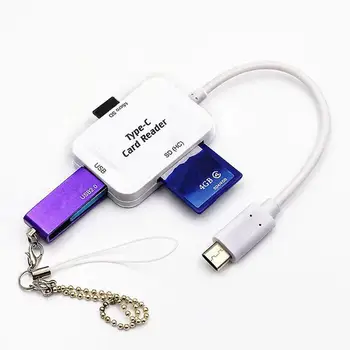 USB 3.1 Type-C to USB 2.0 Hub OTG SD TF Memory Card Reader Adapter Converter
USB 3.1 Type-C to USB 2.0 Hub OTG SD TF Memory Card Reader Adapter Converter