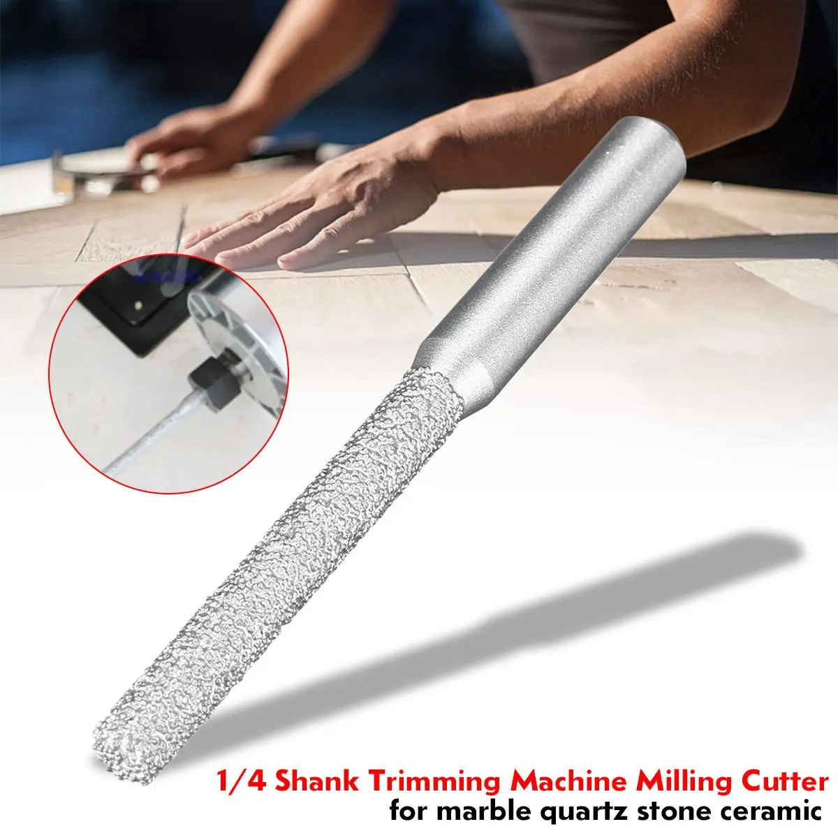 1/4inch Shank Trimming Machine Milling Cutter Router Bits For Stone Marble Cutting Total Length 61mm Machine Tools & Accessories
1/4inch Shank Trimming Machine Milling Cutter Router Bits For Stone Marble Cutting Total Length 61mm Machine Tools & Accessories