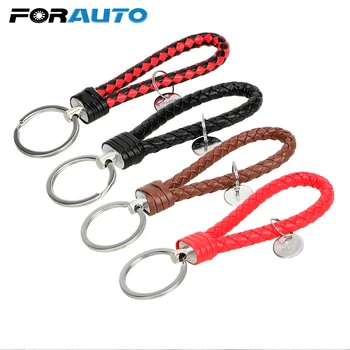 FORAUTO Car Keyring Hand-woven Leather Rope Keychain Key Chain Creative Key Rings Key Holder Car-styling Auto Accessories
FORAUTO Car Keyring Hand-woven Leather Rope Keychain Key Chain Creative Key Rings Key Holder Car-styling Auto Accessories