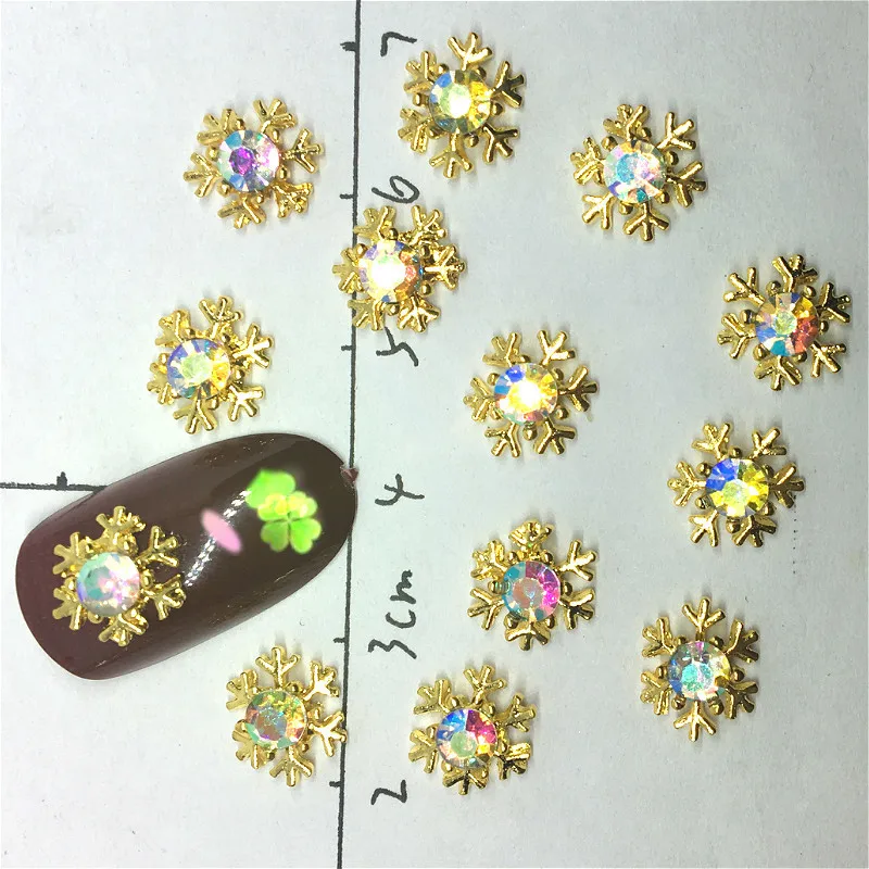 10 Pcs Gold Snowflake Nail Art Decorations 3D Charms Crystals Metal Jewelry Bling Rhinestones Manicure Christmas Winter Style
10 Pcs Gold Snowflake Nail Art Decorations 3D Charms Crystals Metal Jewelry Bling Rhinestones Manicure Christmas Winter Style
