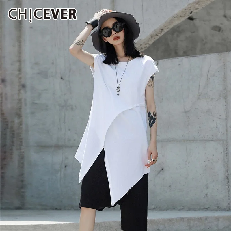 CHICEVER Summer Casual Solid Split Hem Irregular Women T-shirt O Neck Short Sleeve Loose Slim Female Long Tops 2019 Fashion New
CHICEVER Summer Casual Solid Split Hem Irregular Women T-shirt O Neck Short Sleeve Loose Slim Female Long Tops 2019 Fashion New