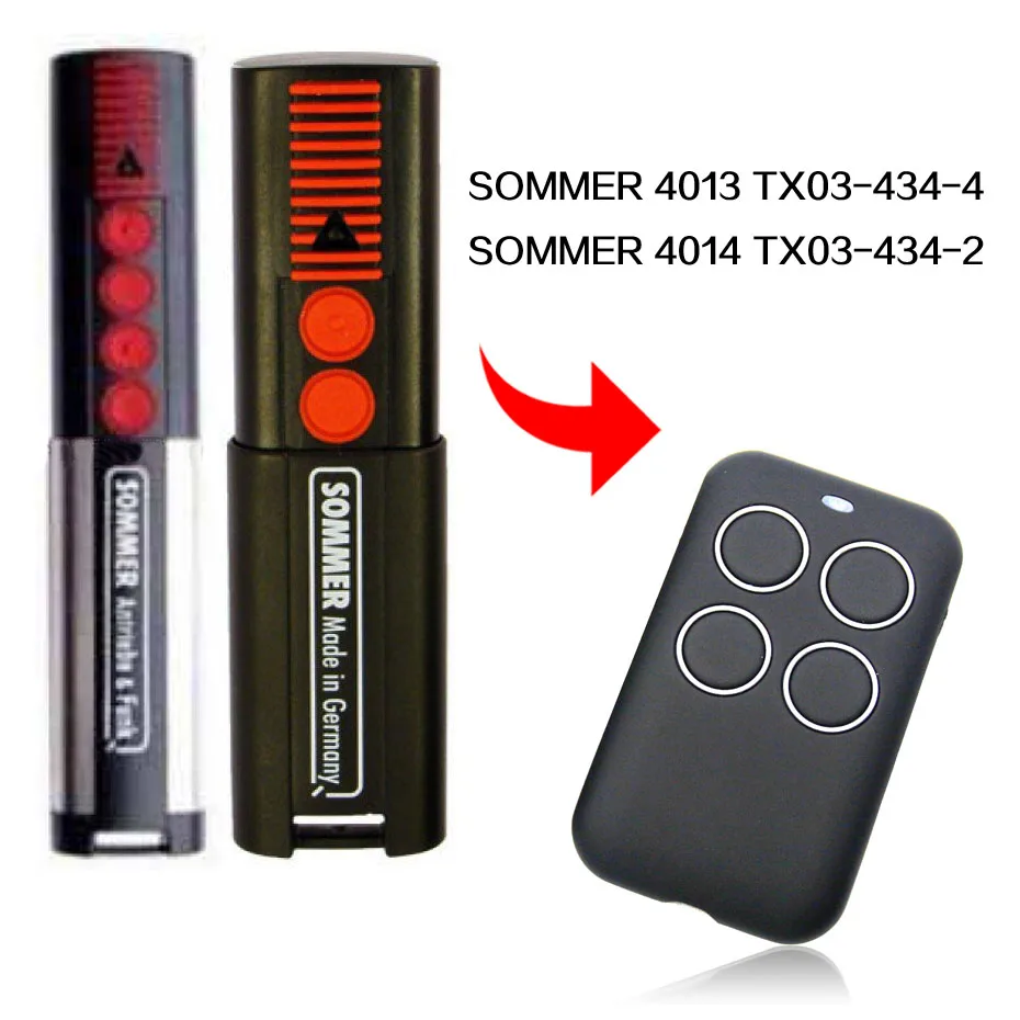 SOMMER 4013 TX03 4014 TX03 434-2 remote control universal gate remote control SOMMER garage door remote control 433.92MHz
SOMMER 4013 TX03 4014 TX03 434-2 remote control universal gate remote control SOMMER garage door remote control 433.92MHz