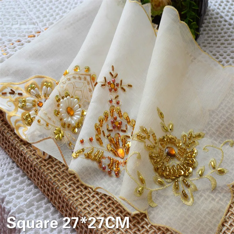 Luxury Delicate Embroidery Lace Coffee Mug Placemat Glitter Beaded Sequins Cup Glass Coasters Set Doily Wedding Christmas Decor
Luxury Delicate Embroidery Lace Coffee Mug Placemat Glitter Beaded Sequins Cup Glass Coasters Set Doily Wedding Christmas Decor
