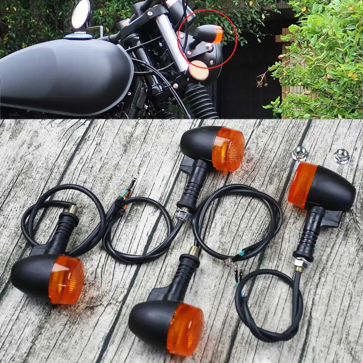 4x Universal Motorcycle Indicator Turn Signal Light Lamp Bulbs Motorbike Blinker Headlight for Harley /Cafe /Racer Bobber E9
4x Universal Motorcycle Indicator Turn Signal Light Lamp Bulbs Motorbike Blinker Headlight for Harley /Cafe /Racer Bobber E9