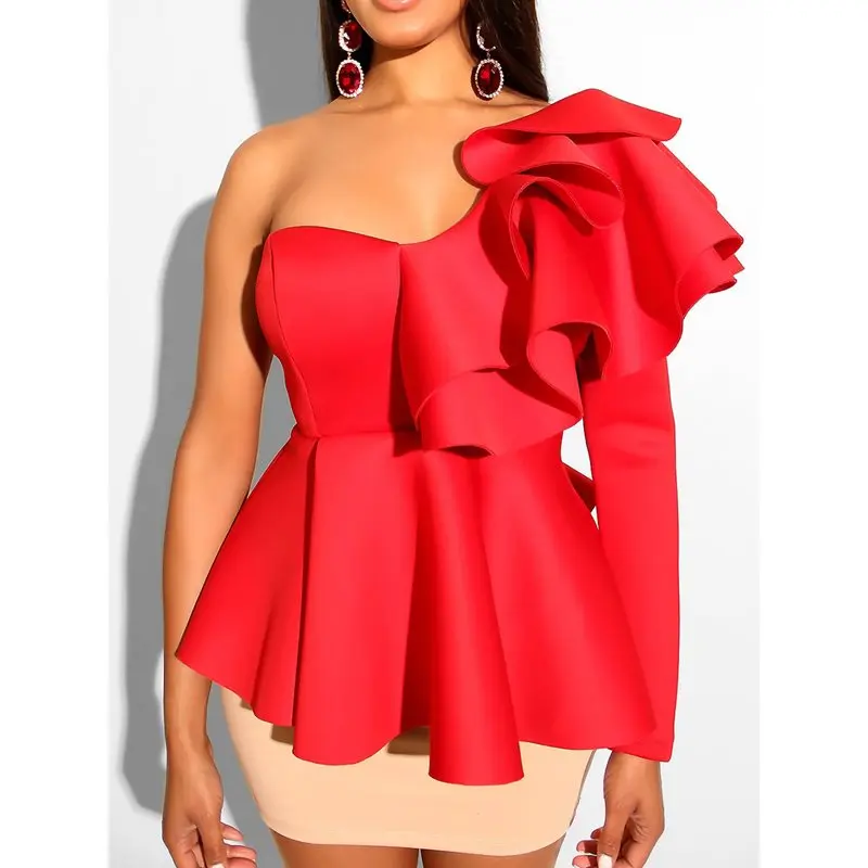 Sweet Blouses Women Tops Sexy Club Office Lady High Street Red Elegant Beach Style Slim Plain Ruffles Female Fashion Shirts
Sweet Blouses Women Tops Sexy Club Office Lady High Street Red Elegant Beach Style Slim Plain Ruffles Female Fashion Shirts