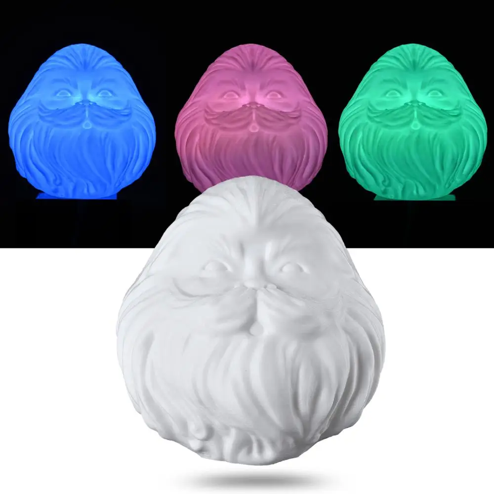 3D Print Santa Claus Lamp for Kids Christmas Luminous Toy 16 Color Change Rechargeable LED Night Light RC Desk Bedroom Lighting
3D Print Santa Claus Lamp for Kids Christmas Luminous Toy 16 Color Change Rechargeable LED Night Light RC Desk Bedroom Lighting