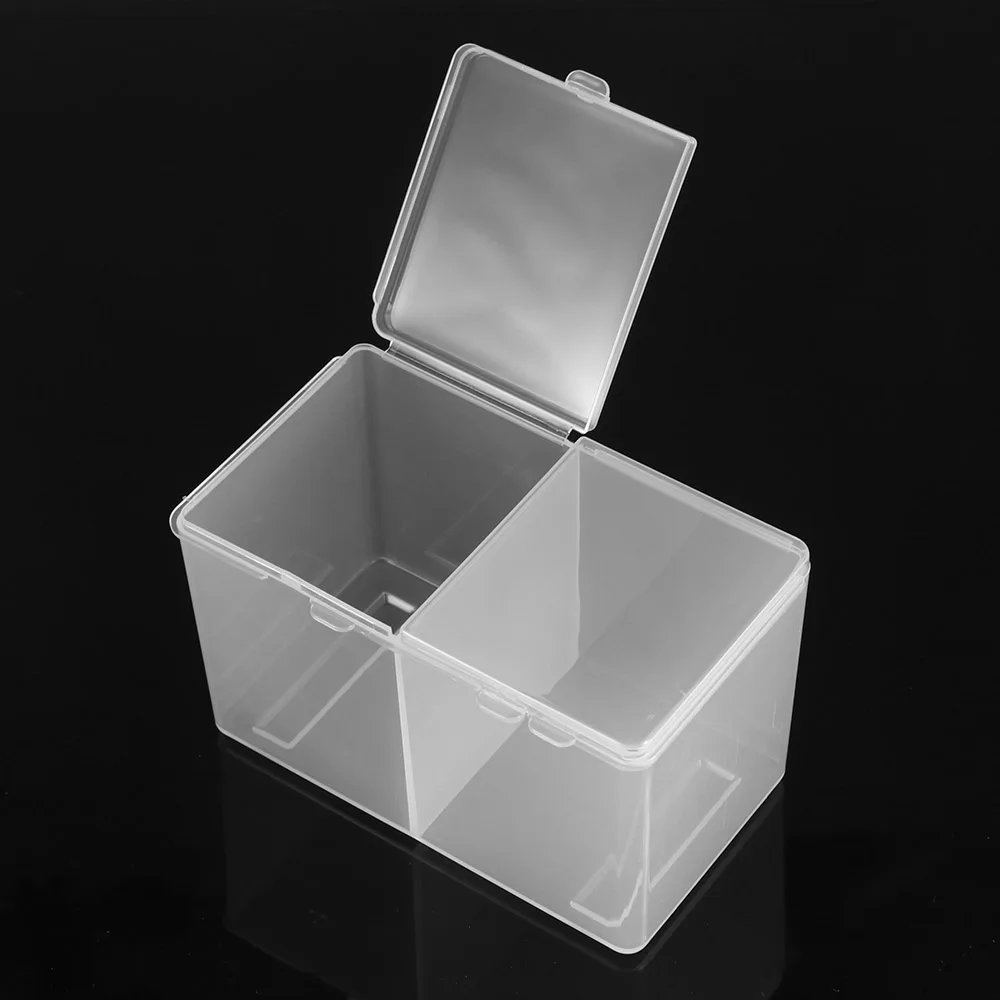 new arrival2 Compartments Clear Nail Art Gel Polish Remover Cleaning Cotton Pad Swab Container Organizer Holder Storage Box
new arrival2 Compartments Clear Nail Art Gel Polish Remover Cleaning Cotton Pad Swab Container Organizer Holder Storage Box