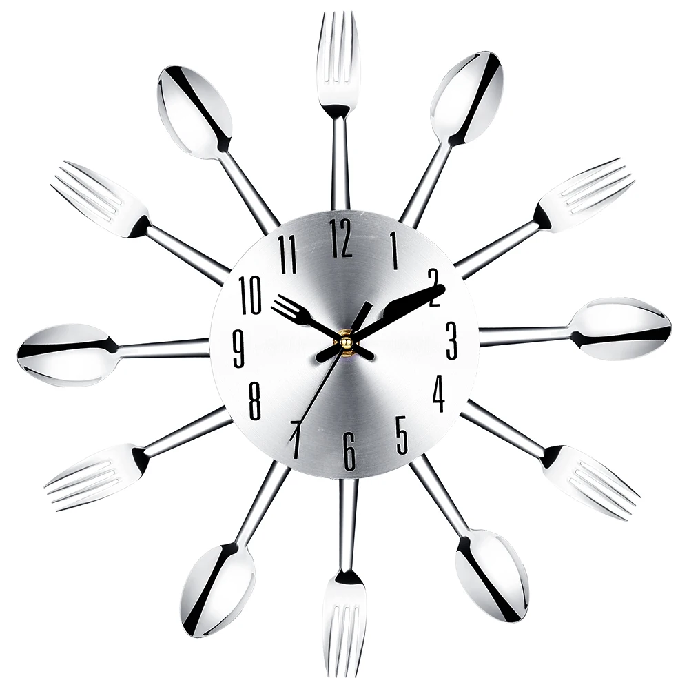 Stainless Steel Knife and Fork Spoon Kitchen Restaurant Wall Clock Home Decoration Wall Analog Novelty Clocks Multifunctional
Stainless Steel Knife and Fork Spoon Kitchen Restaurant Wall Clock Home Decoration Wall Analog Novelty Clocks Multifunctional