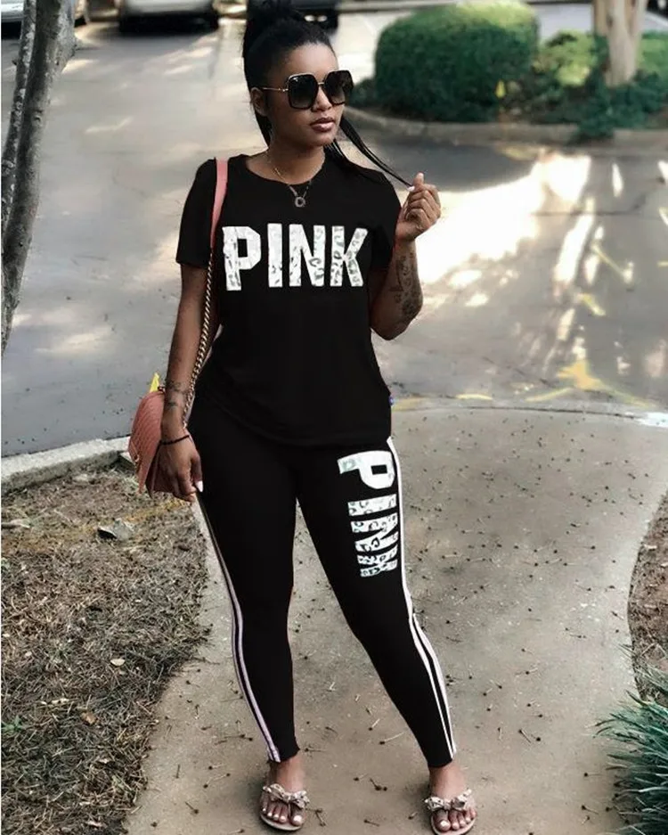 Women Sport two Piece Set 2019 Summer Short Sleeve O Neck Tops and Jogger Set Casual tracksuit two piece outfit set top and pant
Women Sport two Piece Set 2019 Summer Short Sleeve O Neck Tops and Jogger Set Casual tracksuit two piece outfit set top and pant