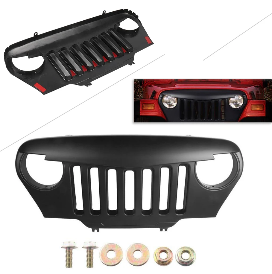 Matte Black Front Grille Grill for Jeep Wrangler TJ 1997 1998 1999 2000 2001 2002 2003 2004 2005 2006
Matte Black Front Grille Grill for Jeep Wrangler TJ 1997 1998 1999 2000 2001 2002 2003 2004 2005 2006