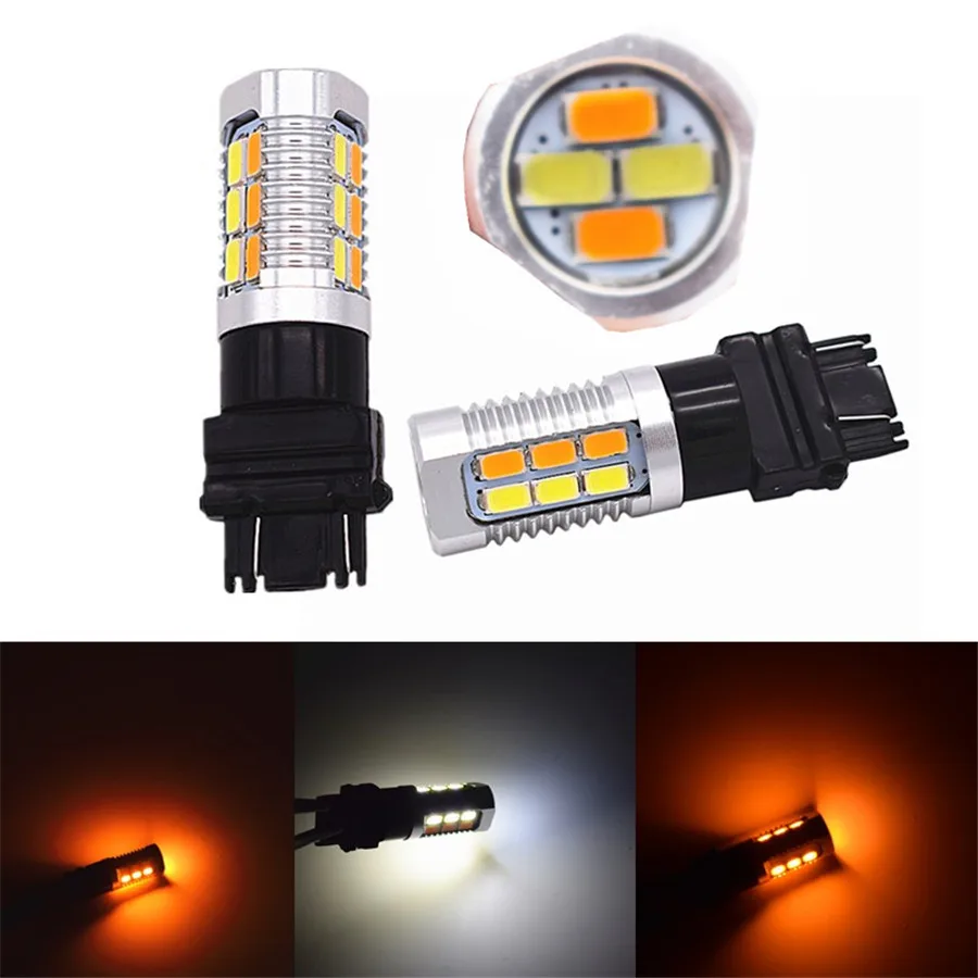 12V 3157 T25 5630 22 SMD Switchback Amber/White 22LEDs LED Bulbs DRL Dual Colors Light 1 Pair
12V 3157 T25 5630 22 SMD Switchback Amber/White 22LEDs LED Bulbs DRL Dual Colors Light 1 Pair