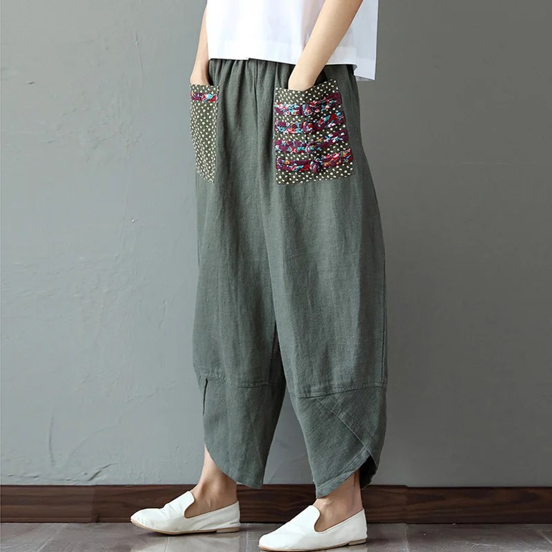 EaseHut Ethnic Women Wide Leg Pants 2019 New Fashion Elastic High Waist Pockets Baggy Cotton Linen Lantern Harem Trousers Summer
EaseHut Ethnic Women Wide Leg Pants 2019 New Fashion Elastic High Waist Pockets Baggy Cotton Linen Lantern Harem Trousers Summer