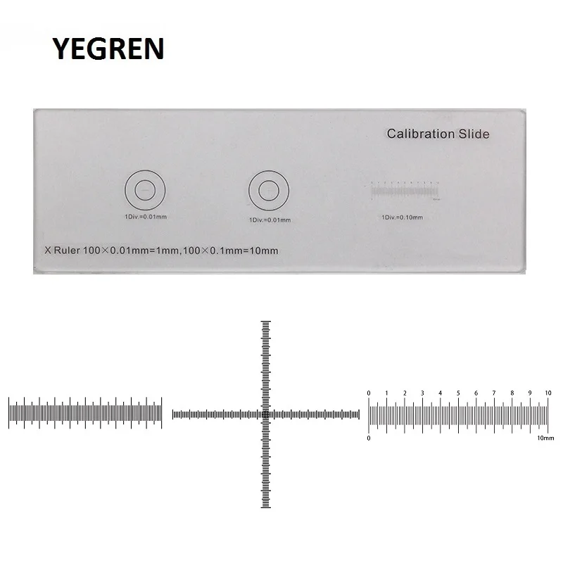 DIV 0.01 mm 0.1 mm Calibration Slides Microscope Stage Micrometer Horizontal Ruler Cross Scale Ruler 3 Measurement Glass Slide
DIV 0.01 mm 0.1 mm Calibration Slides Microscope Stage Micrometer Horizontal Ruler Cross Scale Ruler 3 Measurement Glass Slide