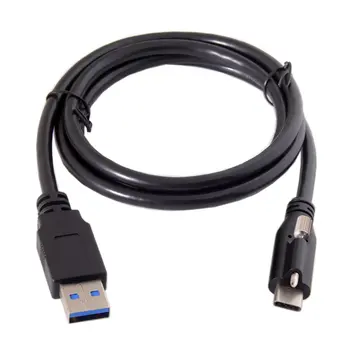 Xiwai USB-C USB 3.1 Type-C Locking Connector to Standard USB3.0 Data Cable with Panel Mount Screw 1.2m
Xiwai USB-C USB 3.1 Type-C Locking Connector to Standard USB3.0 Data Cable with Panel Mount Screw 1.2m