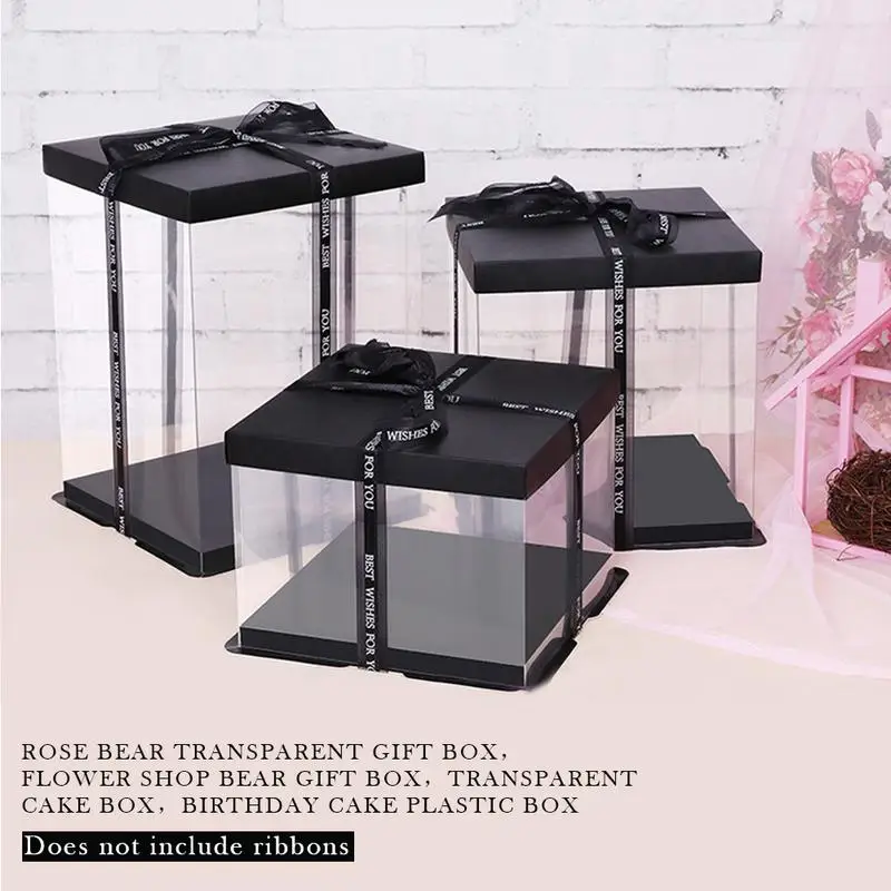 Sundries Organizer 20CM/25CM/35CM Rose Bear Flower Transparent Gift Box Birthday Cake Plastic Organizer Gift Box
Sundries Organizer 20CM/25CM/35CM Rose Bear Flower Transparent Gift Box Birthday Cake Plastic Organizer Gift Box
