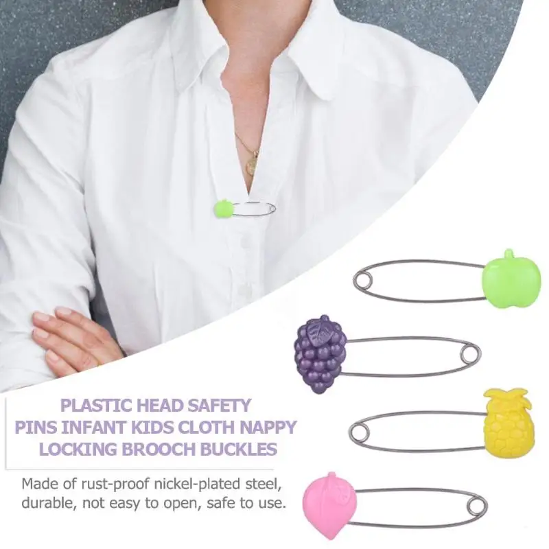 4/6pcs Plastic Head Safety Pins Infant Kids Cloth Nappy Locking Brooch Buckle Clip
4/6pcs Plastic Head Safety Pins Infant Kids Cloth Nappy Locking Brooch Buckle Clip