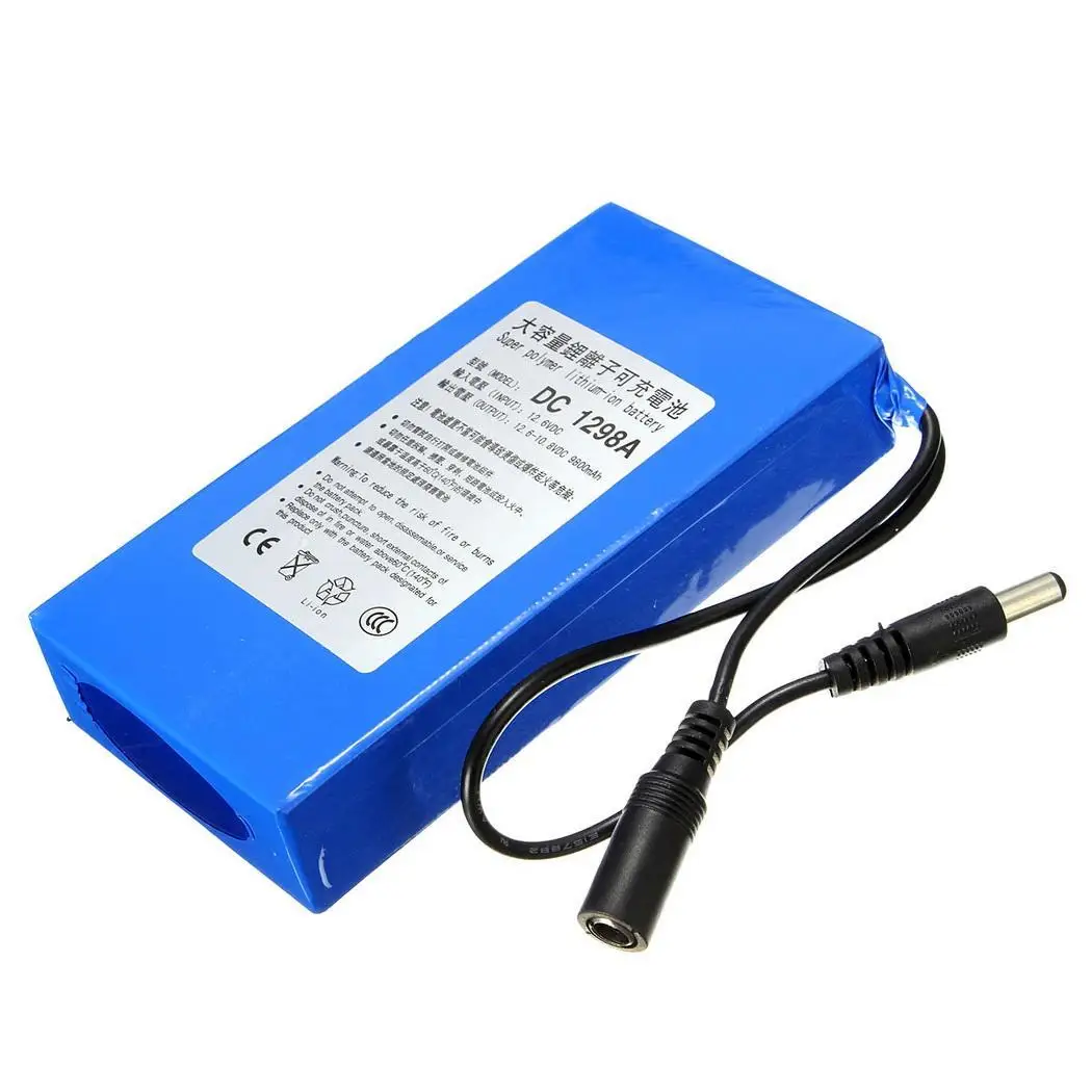 Прочный 12V 4000mAh напольный литий-ионный аккумулятор США ЕС 1-3A батарея как
