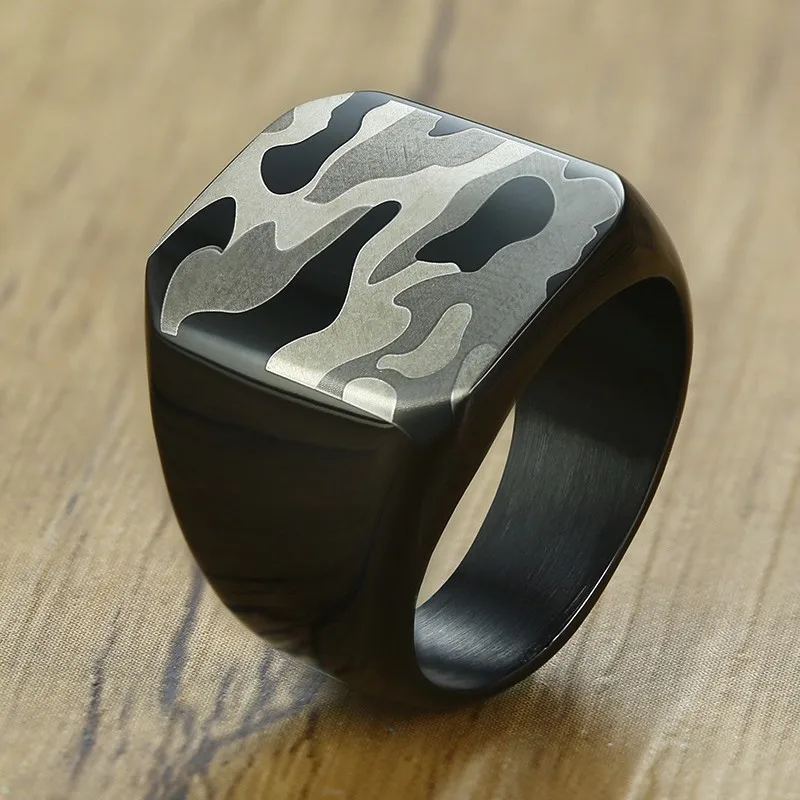 Men Camouflage Signet Ring Stainless Steel Pinky Band The Extreme Ring in Woodland Camo and Desert Camo Jewelry
Men Camouflage Signet Ring Stainless Steel Pinky Band The Extreme Ring in Woodland Camo and Desert Camo Jewelry