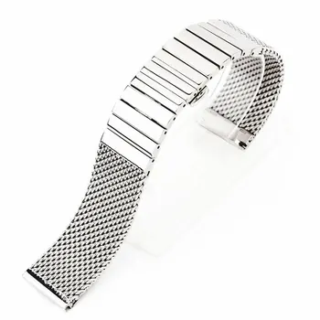 Silver Wristband Fashion Casual Stainless Steel Solid Watch Strap Simple Unisex Replacement Watchband 18/20mm
Silver Wristband Fashion Casual Stainless Steel Solid Watch Strap Simple Unisex Replacement Watchband 18/20mm