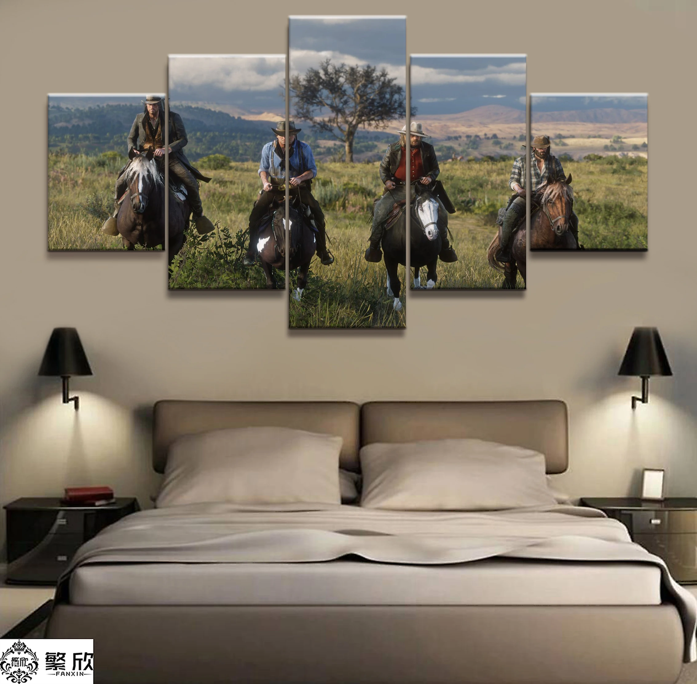5 Piece Canvas Poster Video Games Red Dead Redemption 2 Arthur Morgan Gutch's Gang Western Game Wall Painting Home Decor
5 Piece Canvas Poster Video Games Red Dead Redemption 2 Arthur Morgan Gutch's Gang Western Game Wall Painting Home Decor