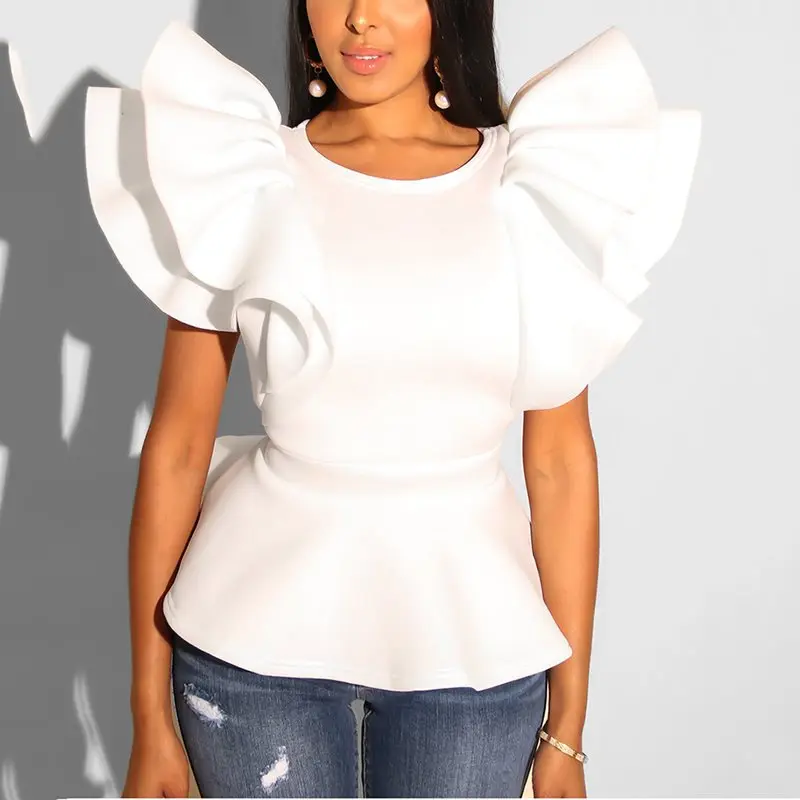 White Blouse Women Stylish Ruffle Short Sleeve Summer Shirt Sexy Slim 2019 Ladies Top Simple Elegant Office Party Casual Blouses
White Blouse Women Stylish Ruffle Short Sleeve Summer Shirt Sexy Slim 2019 Ladies Top Simple Elegant Office Party Casual Blouses