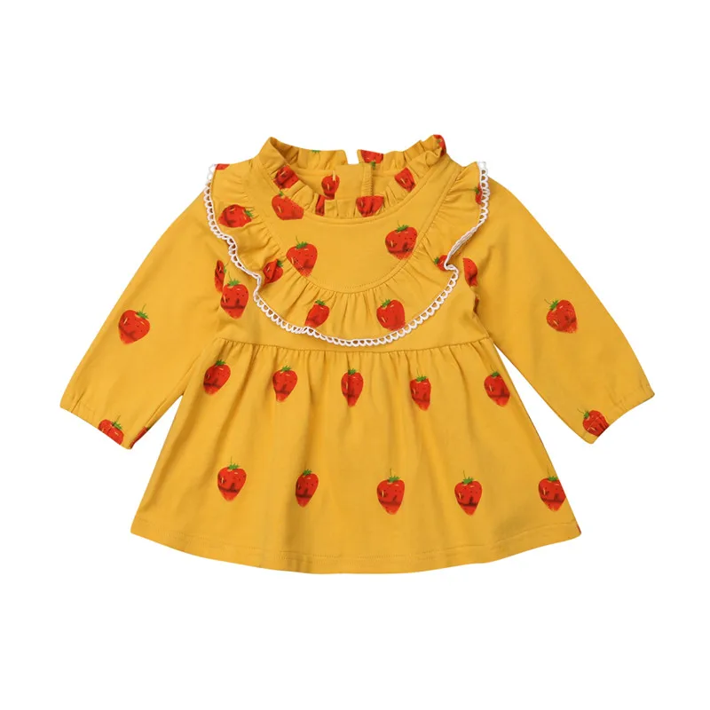 2018 New Children Baby Kids Girl Dress Long Sleeve Autumn Princess Strawberries Formal Dresses Girls Clothing Round Neck Cotton
2018 New Children Baby Kids Girl Dress Long Sleeve Autumn Princess Strawberries Formal Dresses Girls Clothing Round Neck Cotton