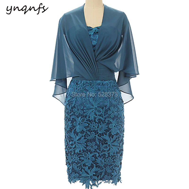 YNQNFS M42 Elegant Lace Outfits Cape Half Sleeve Party Gown Cocktail Vestido Formal Teal Short Mother of the Bride Dresses 2019
YNQNFS M42 Elegant Lace Outfits Cape Half Sleeve Party Gown Cocktail Vestido Formal Teal Short Mother of the Bride Dresses 2019