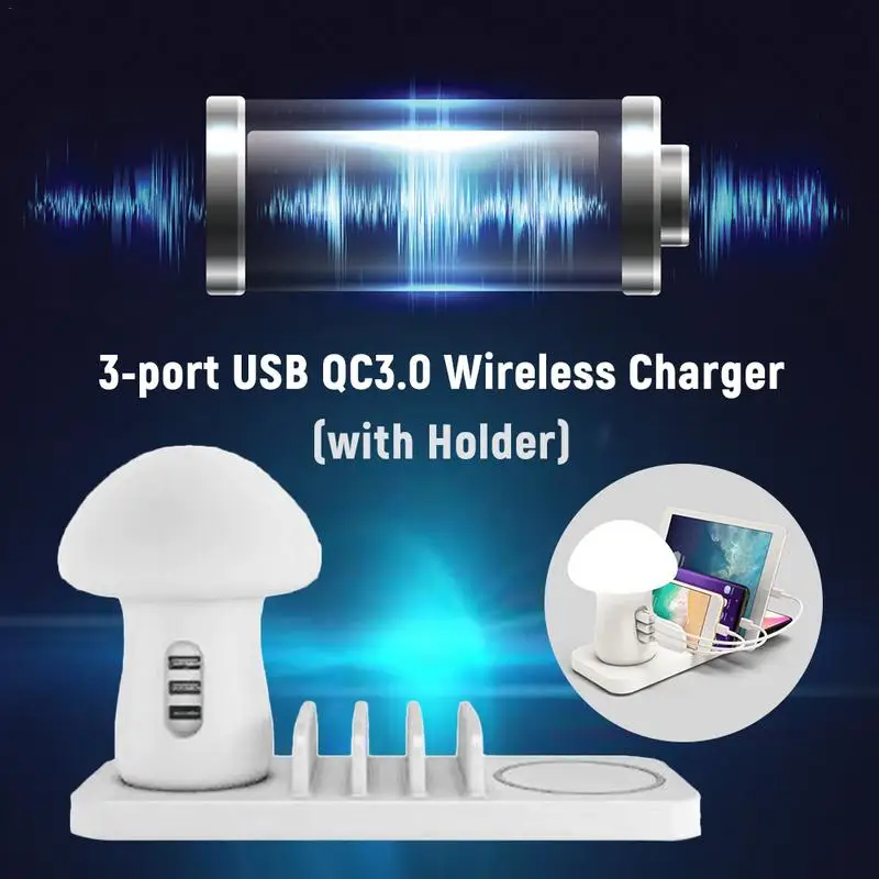 USB Charging Station For Multiple Devices 3-Port Quick Charger Desk Docking Organizer LED Light For IPhone IPad Tablets Samsung
USB Charging Station For Multiple Devices 3-Port Quick Charger Desk Docking Organizer LED Light For IPhone IPad Tablets Samsung
