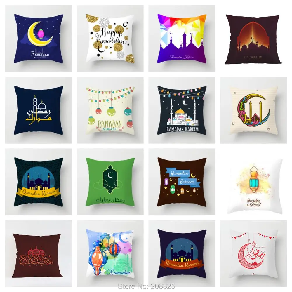 ZENGIA Eid Mubarak Cushion Cover 45x45cm Ramadan Pillow Cover Polyester Ramadan Kareem Decorative Pillows Lantern Throw Pillows
ZENGIA Eid Mubarak Cushion Cover 45x45cm Ramadan Pillow Cover Polyester Ramadan Kareem Decorative Pillows Lantern Throw Pillows