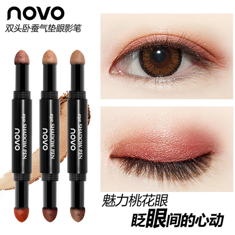 Double head silkworm air cushion eye shadow pen beginner eye makeup pearl matte double color eye shadow bar wine red.
Double head silkworm air cushion eye shadow pen beginner eye makeup pearl matte double color eye shadow bar wine red.