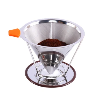 304 Stainless Steel Cone Coffee Filter Dripper Double Layer Mesh Coffee Cone Filter Home Kitchen Coffee Accessories Sale
304 Stainless Steel Cone Coffee Filter Dripper Double Layer Mesh Coffee Cone Filter Home Kitchen Coffee Accessories Sale