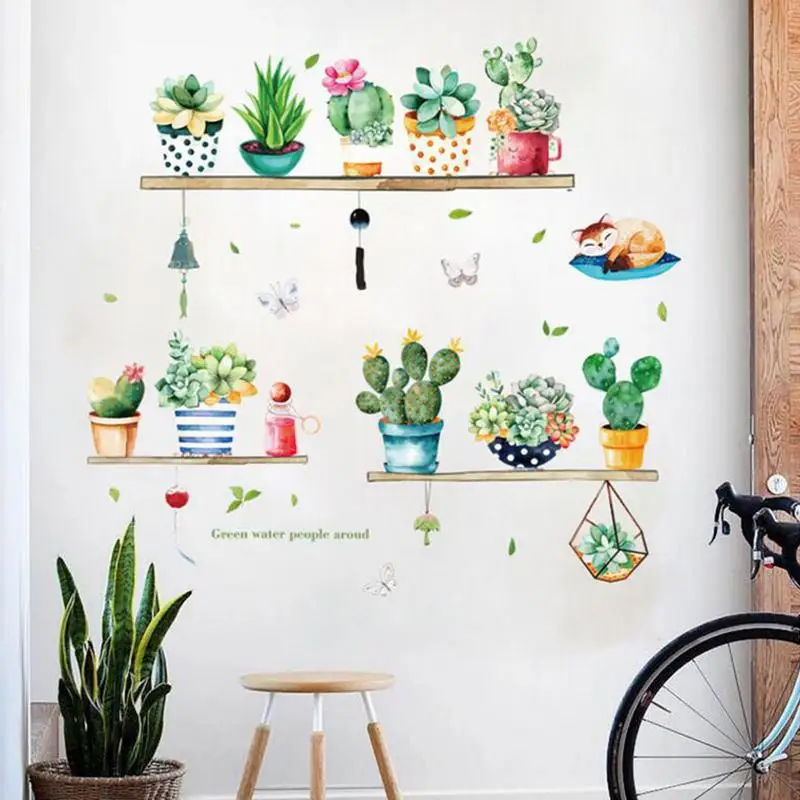 Nordic Ins Wind Cactus Potted Living Room Bedroom Wardrobe Porch TV Background Self-adhesive Wall Stickers
Nordic Ins Wind Cactus Potted Living Room Bedroom Wardrobe Porch TV Background Self-adhesive Wall Stickers