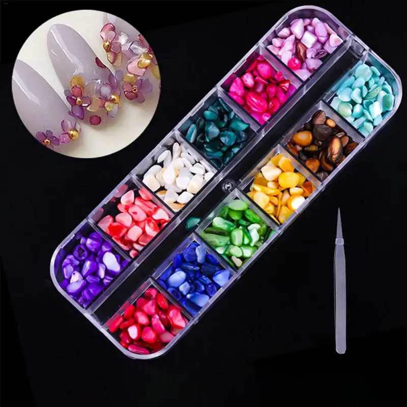 12 Colors Irregular Shell Flakes Set Natural Crushed Stone Thin Slice Gradient Gravel Shell Sheet 3d Glitter Nail Art Decoration
12 Colors Irregular Shell Flakes Set Natural Crushed Stone Thin Slice Gradient Gravel Shell Sheet 3d Glitter Nail Art Decoration