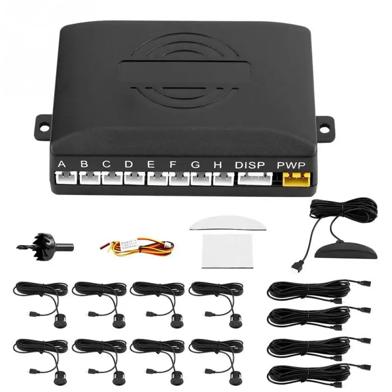 12v Car Reverse Backup Radar Buzzer LED Parking Detector Monitor System with 8 Radar Sensor Car Accessories Car Parking System
12v Car Reverse Backup Radar Buzzer LED Parking Detector Monitor System with 8 Radar Sensor Car Accessories Car Parking System