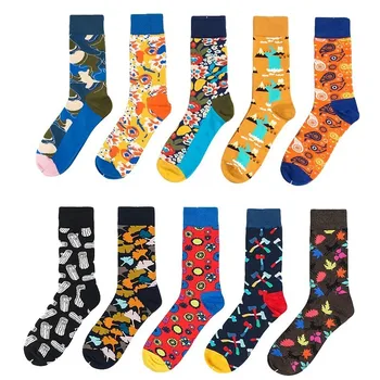PEONFLY 5pairs/lot New Casual Combed Cotton Colorful Men Funny Socks Casual Cotton Cute Happy Socks Harajuku Socks Men
PEONFLY 5pairs/lot New Casual Combed Cotton Colorful Men Funny Socks Casual Cotton Cute Happy Socks Harajuku Socks Men
