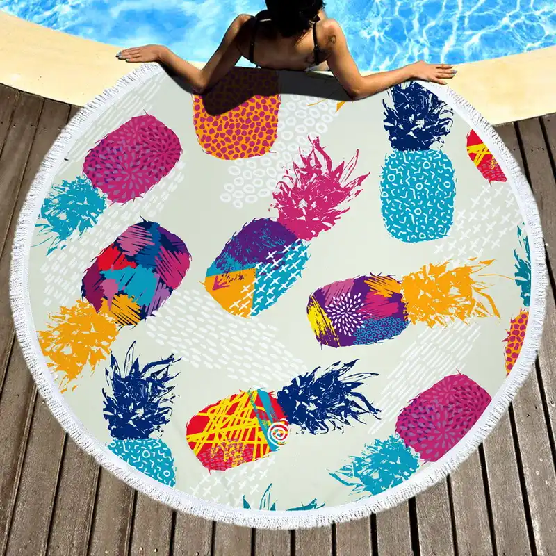 Detail Feedback Questions About Hot Sale 150 150cm Round Pineapple