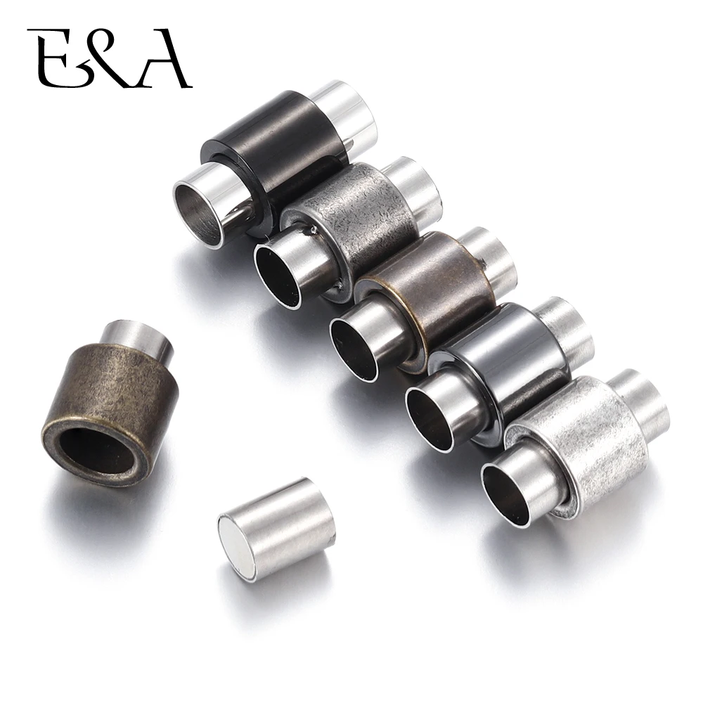 Stainless Steel Magnetic Clasps Column Hole 6mm Leather Cord Clasp Bracelet Magnet Buckle DIY Supply Jewelry Making Accessories
Stainless Steel Magnetic Clasps Column Hole 6mm Leather Cord Clasp Bracelet Magnet Buckle DIY Supply Jewelry Making Accessories
