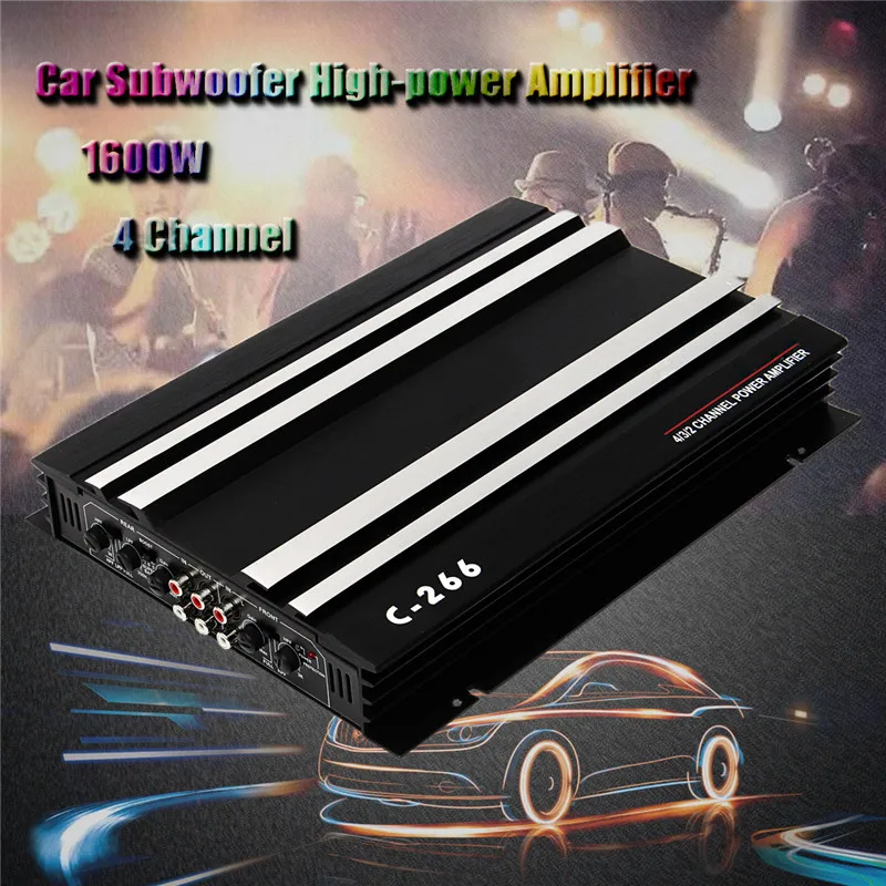 KROAK 1600 Watt 4 CH 4 Channel 12V Car Audio Power Amplifier Amp Aluminum Alloy Black
KROAK 1600 Watt 4 CH 4 Channel 12V Car Audio Power Amplifier Amp Aluminum Alloy Black