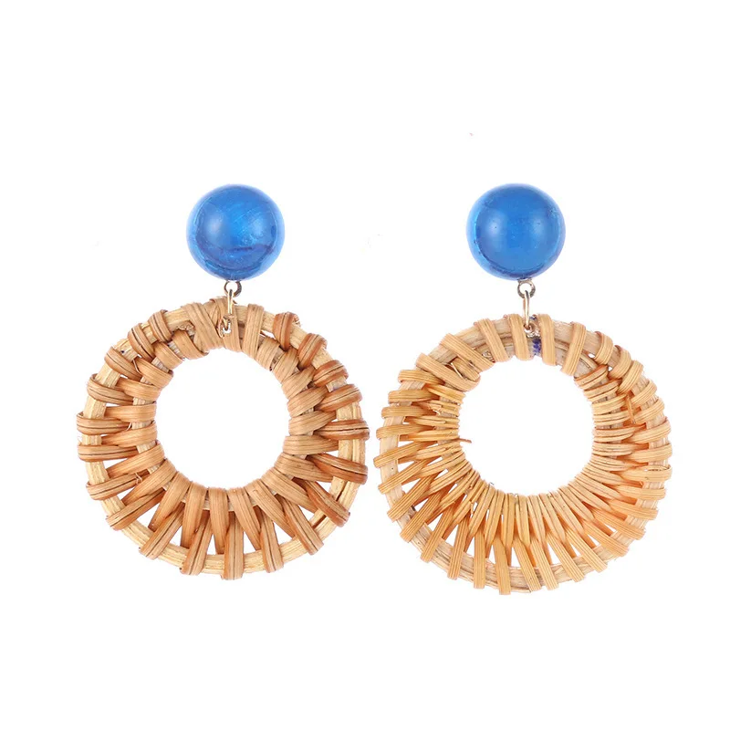 New 4 Styles Ethic Handmade Wooden Dangle Earring Big Hollow Out Round Circle Rattan Straw Weave Drop Earrings for Women Gift
New 4 Styles Ethic Handmade Wooden Dangle Earring Big Hollow Out Round Circle Rattan Straw Weave Drop Earrings for Women Gift