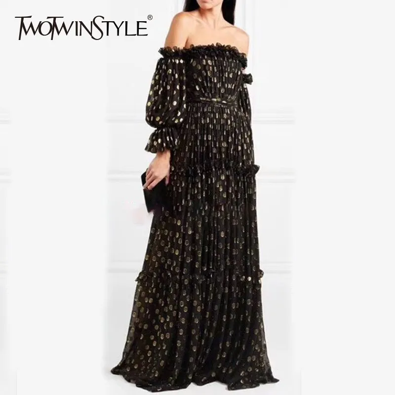 TWOTWINSTYLE Off Shoulder Sexy Party Dresses Women Slash Neck Puff Long Sleeve Leopard Midi Dress Female 2019 Spring Fashion New
TWOTWINSTYLE Off Shoulder Sexy Party Dresses Women Slash Neck Puff Long Sleeve Leopard Midi Dress Female 2019 Spring Fashion New