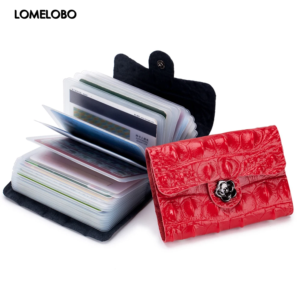 Lomelobo Split Leather Unisex Card Holder Alligator Women credit cards Wallet Men ID Card Purse Ladies Fashion Bank Cards Wallet
Lomelobo Split Leather Unisex Card Holder Alligator Women credit cards Wallet Men ID Card Purse Ladies Fashion Bank Cards Wallet