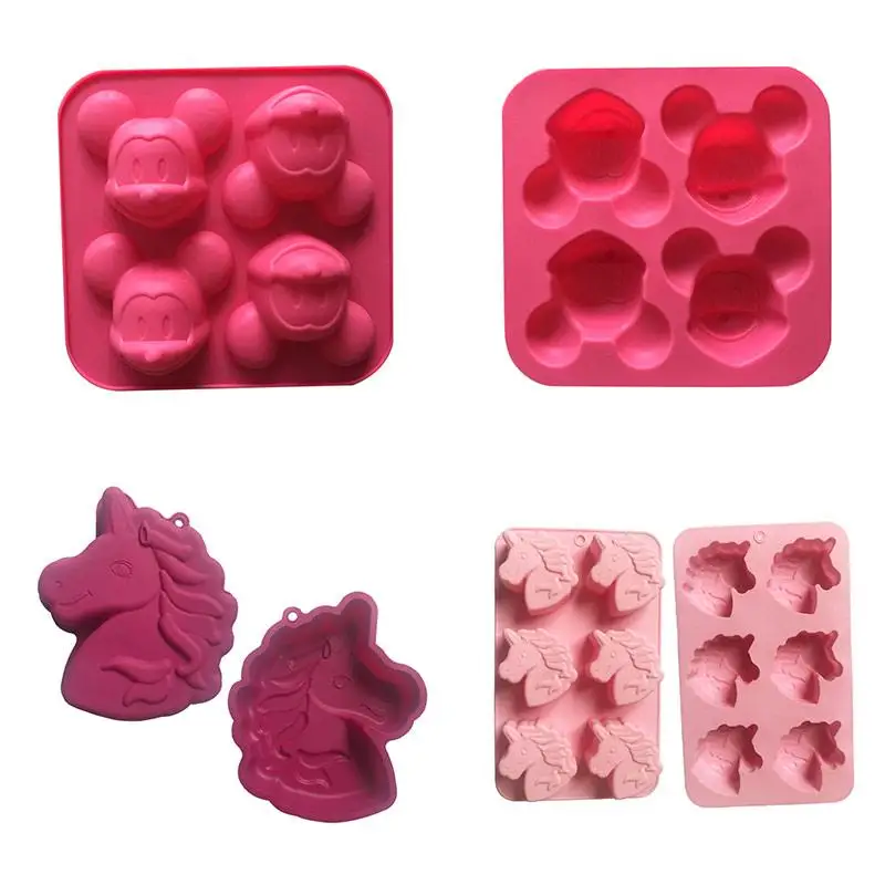 Healthy Silicone Cake Mould Handmade DIY Chocolate Mold Food Grade Mould Pony Mickey Unicorn Shaped Waffle Mould Kitchen Tools
Healthy Silicone Cake Mould Handmade DIY Chocolate Mold Food Grade Mould Pony Mickey Unicorn Shaped Waffle Mould Kitchen Tools